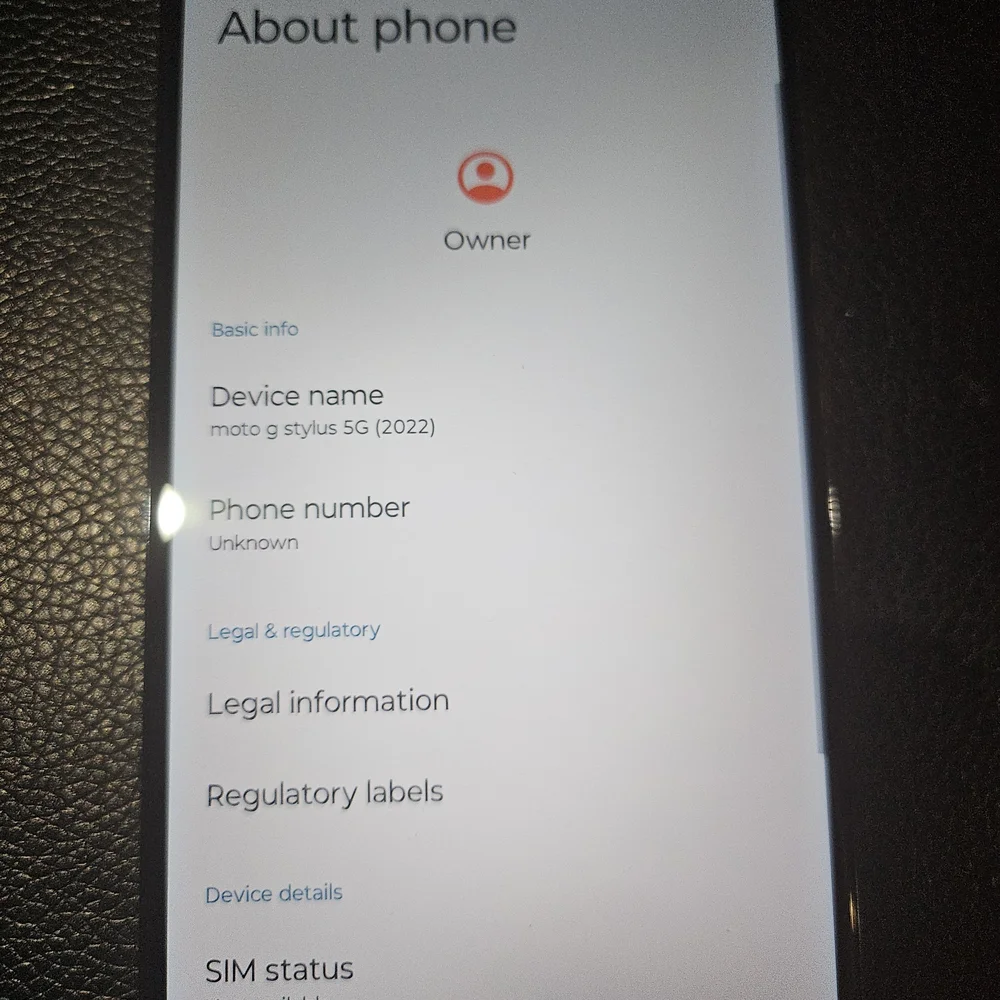 Motorola Smartphone with Blue and Black Display